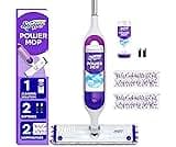 HOMTOYOU Spray Mops Floor Cleaning Wet Mop 3 Washable Microfiber Pads