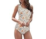 seamoly Vintage Striped Ruffles One-Piece Swimsuit