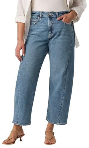 SHEWIN Women's Wide Leg Jeans High Waisted Baggy Drawstring Denim